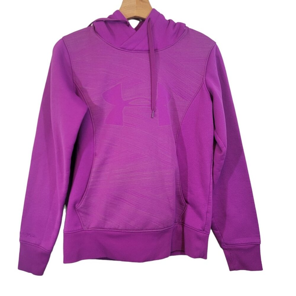 Under Armour Storm Hooded‎ Sweatshirt Semi Fitted Logo ColdGear Womens Small